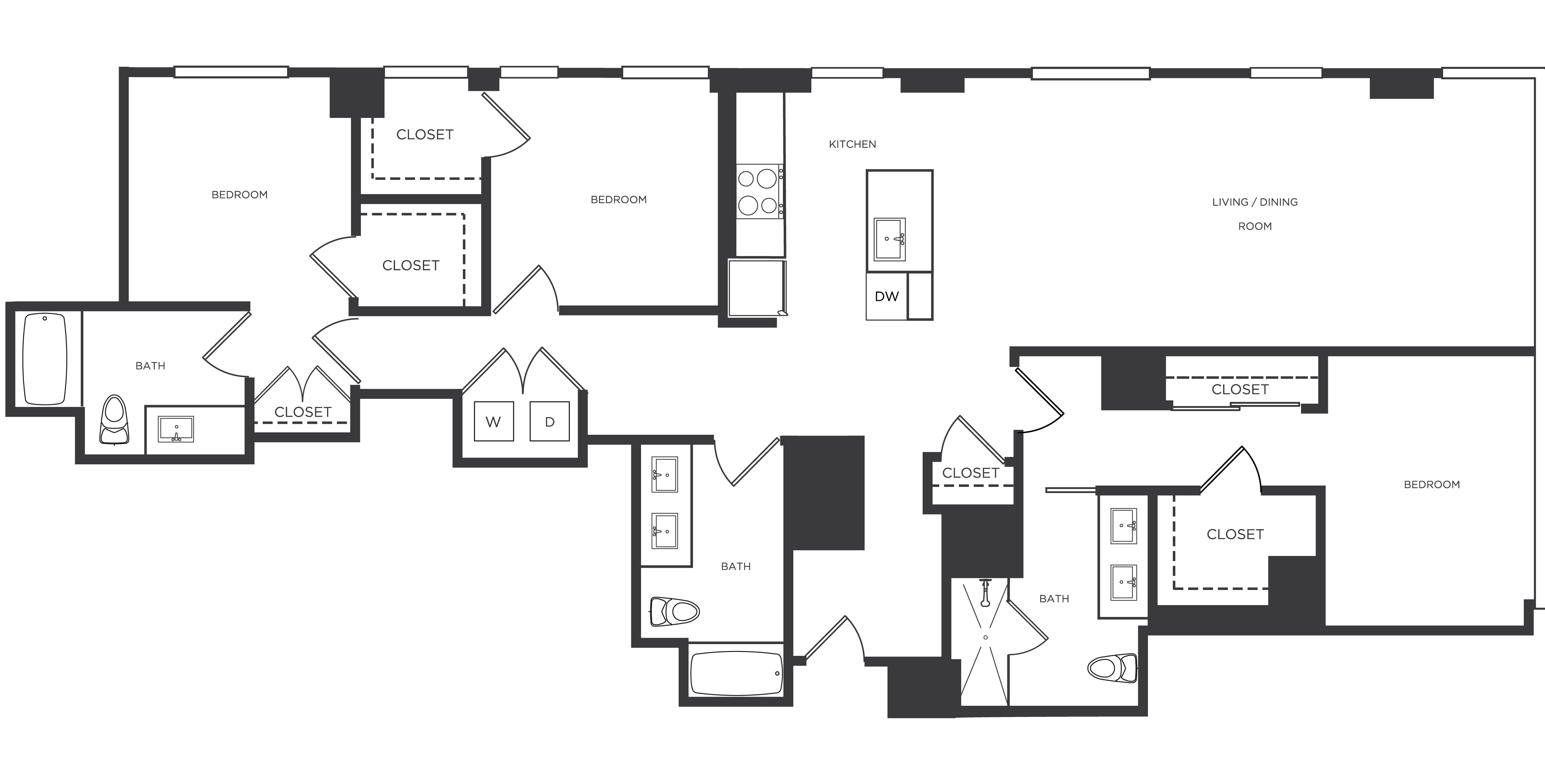Floor Plan Image of Apartment Apt 2501